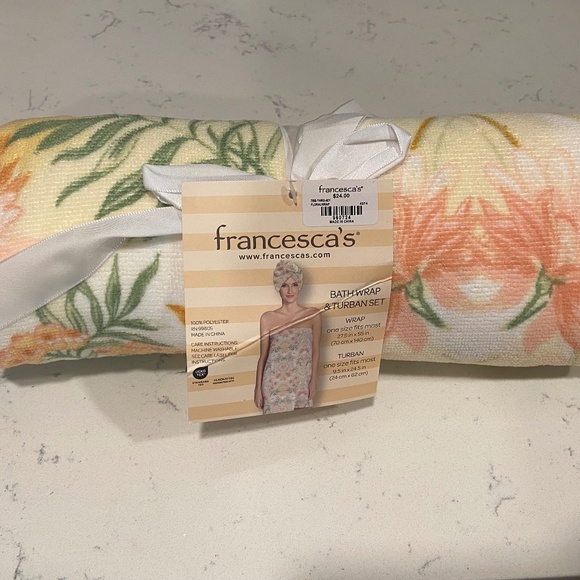 Francesca's Collections Other - Francesca's  Bath Wrap & Turban Set NWT